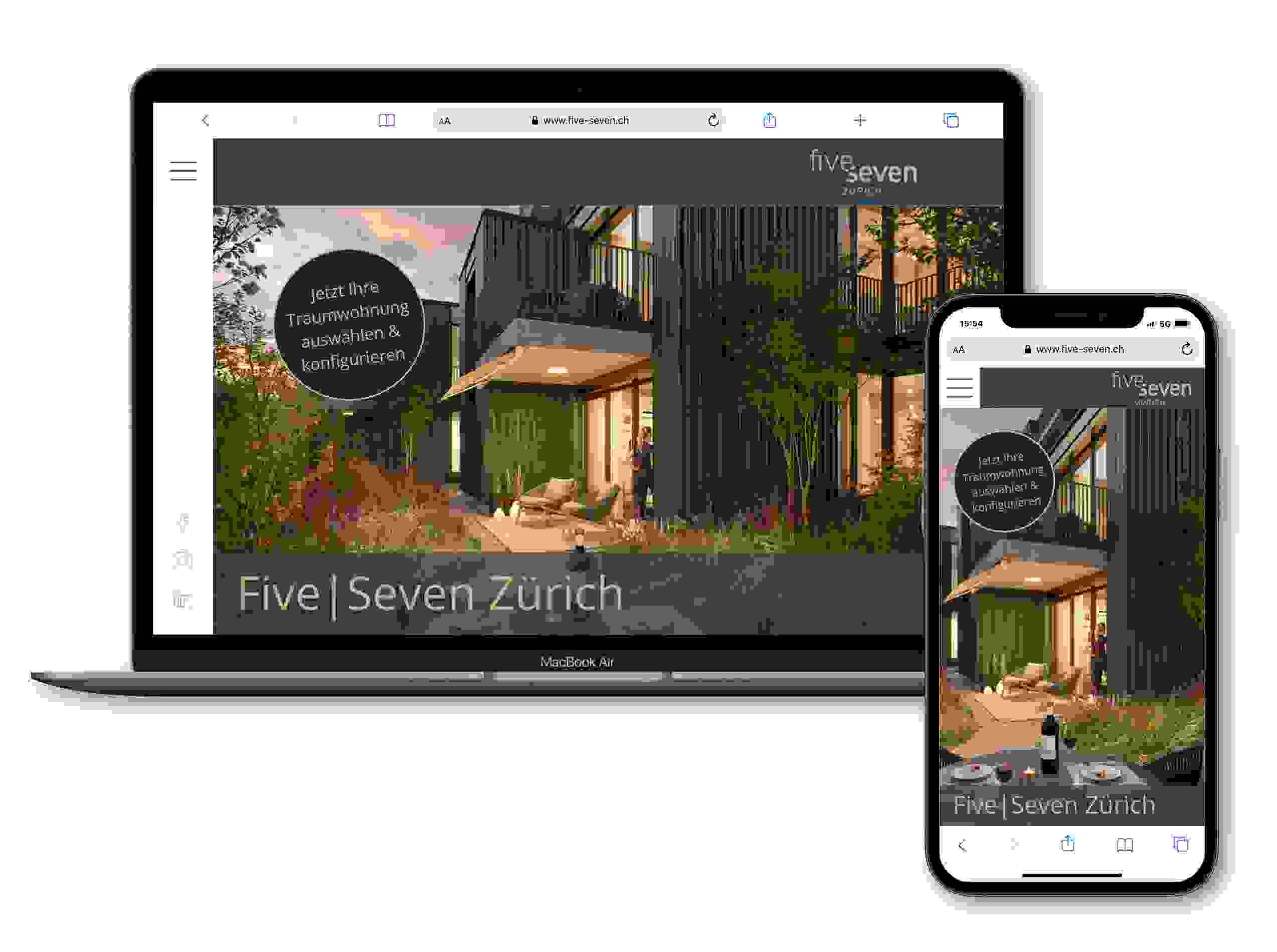 Immobliien Website Five | Seven Zürich